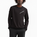 Konus Men's Zipper Chest Pocket Sweatshirt in Black
