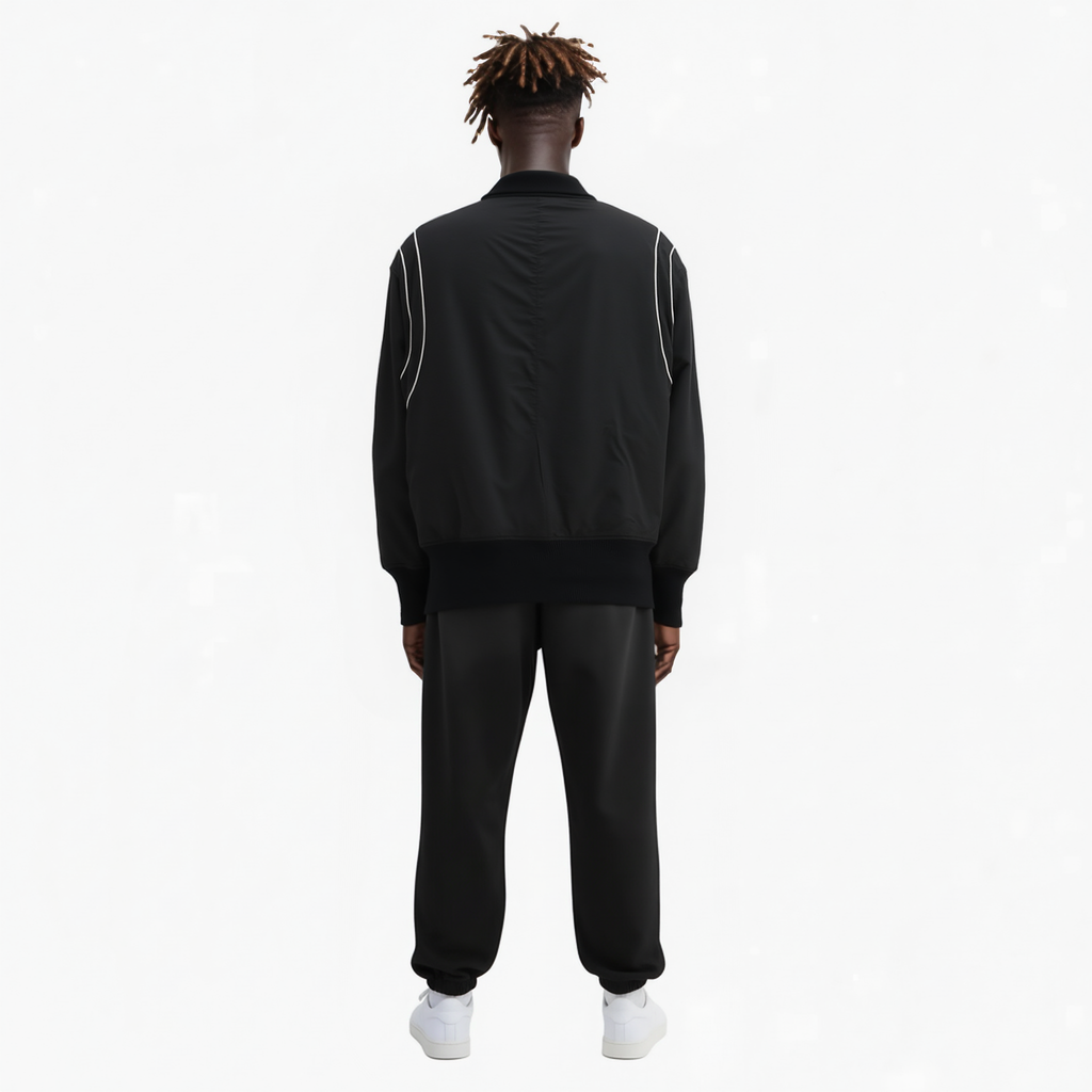 Konus Men's Oversize Bomber Jacket in Black
