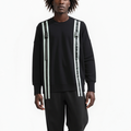Men's Sweatshirt Reflective Tape Sweatshirt in Black