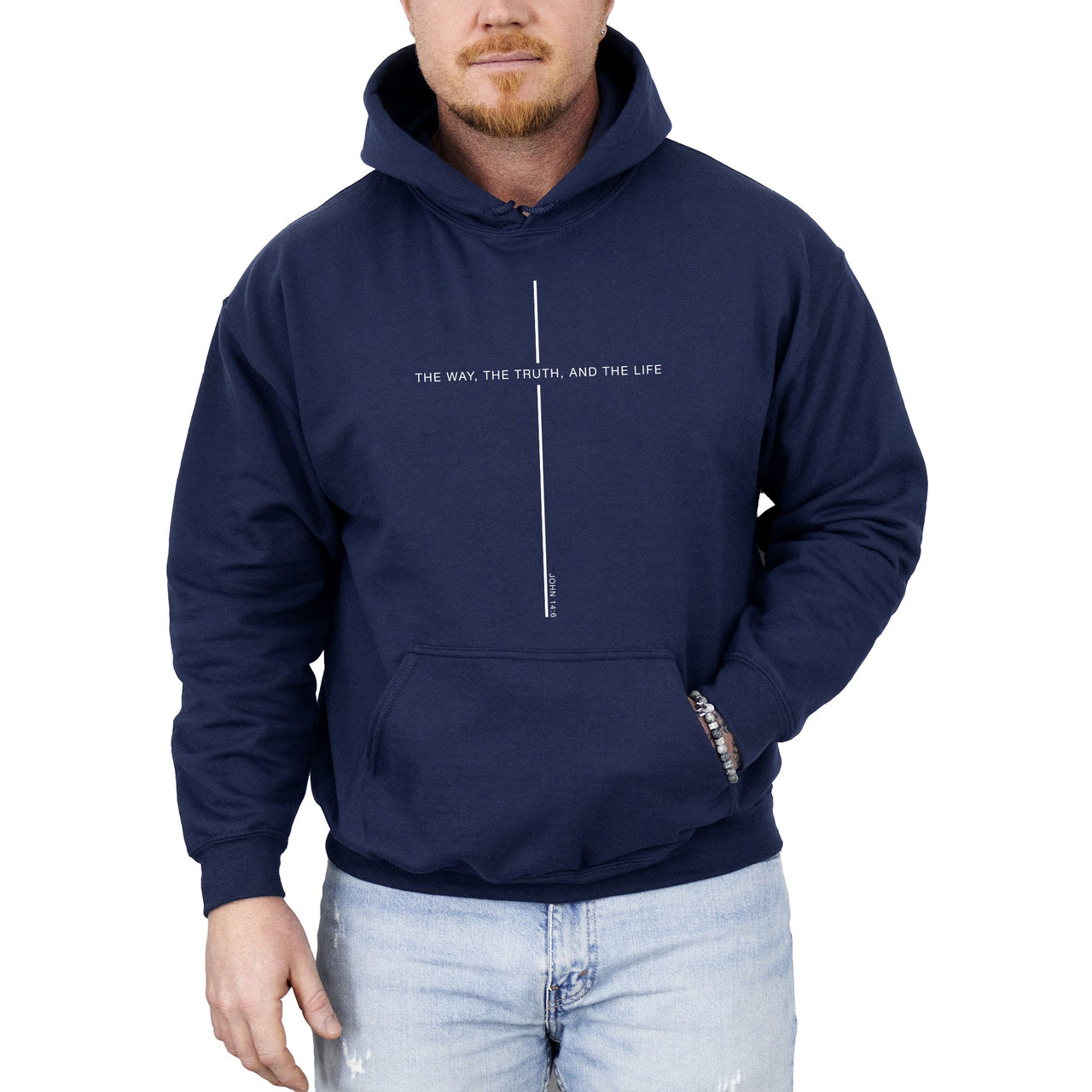 The Way The Truth The Life John Faith Christian Jesus Gospel Bible Verse Faith-Based Hoodie