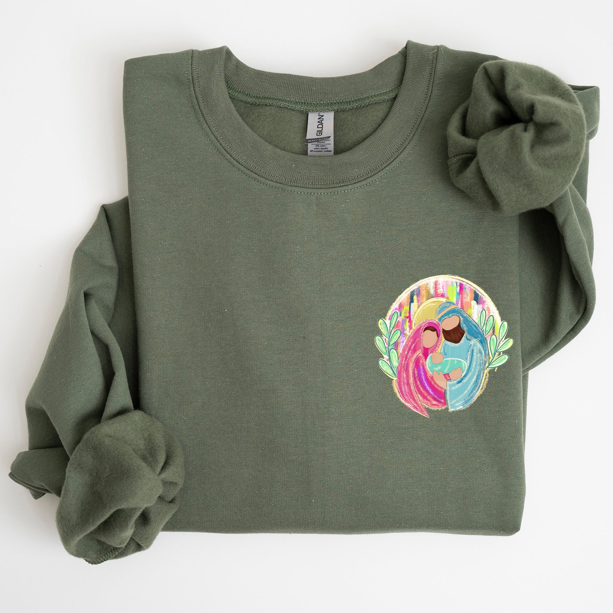 True Story Nativity Pocket Christmas Christian Faith Gospel Cozy Graphic Sweatshirt