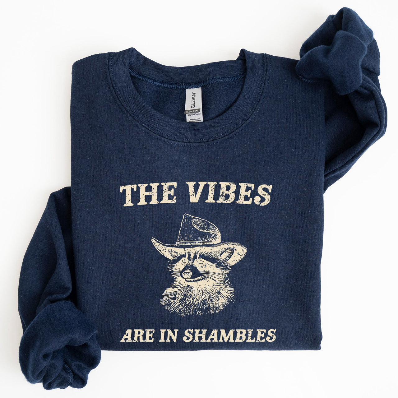 Vibes Are In Shambles Raccoon Meme Collector's Edition Cozy Nights Limited Run Sweatshirt