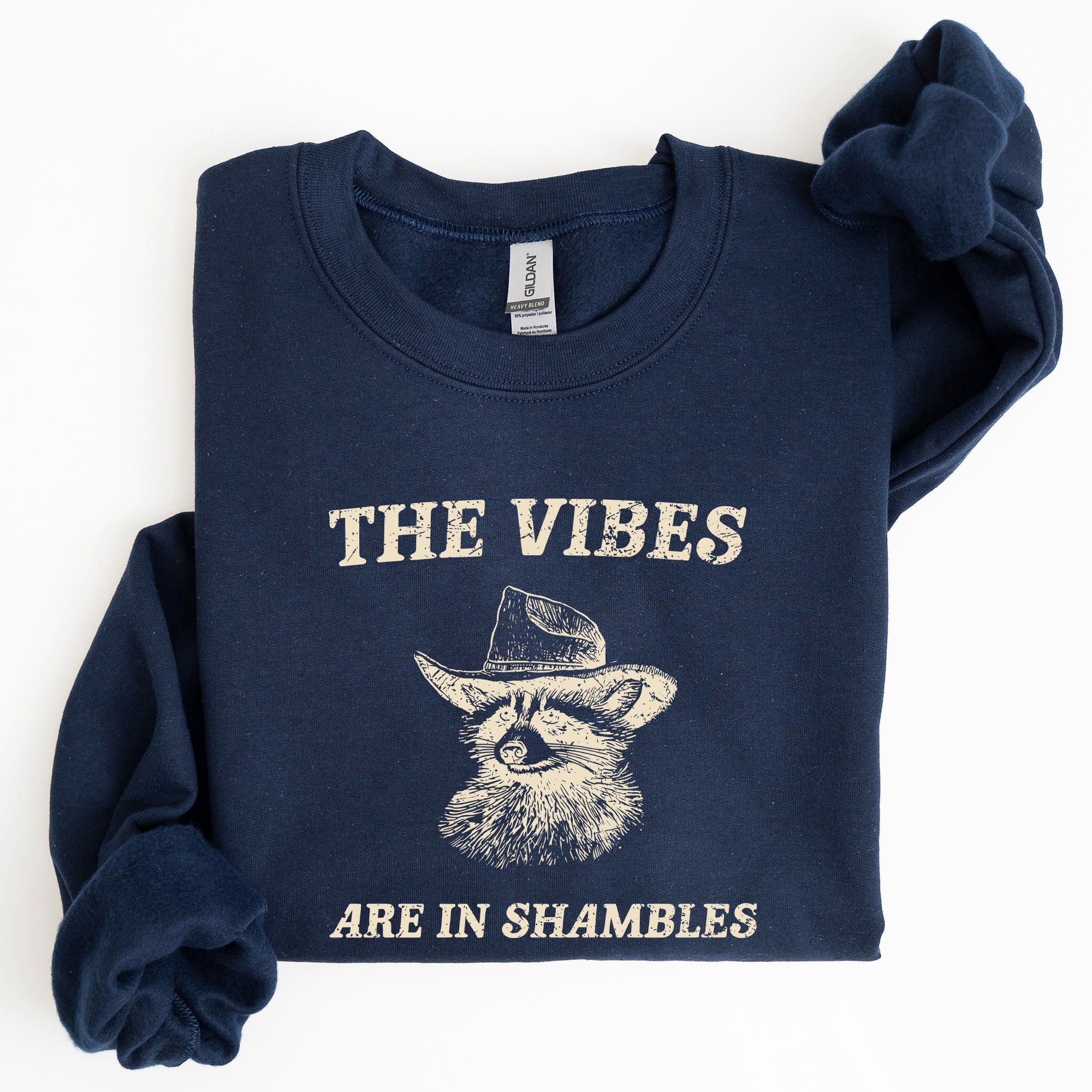 Vibes Are In Shambles Raccoon Meme Collector's Edition Cozy Nights Limited Run Sweatshirt