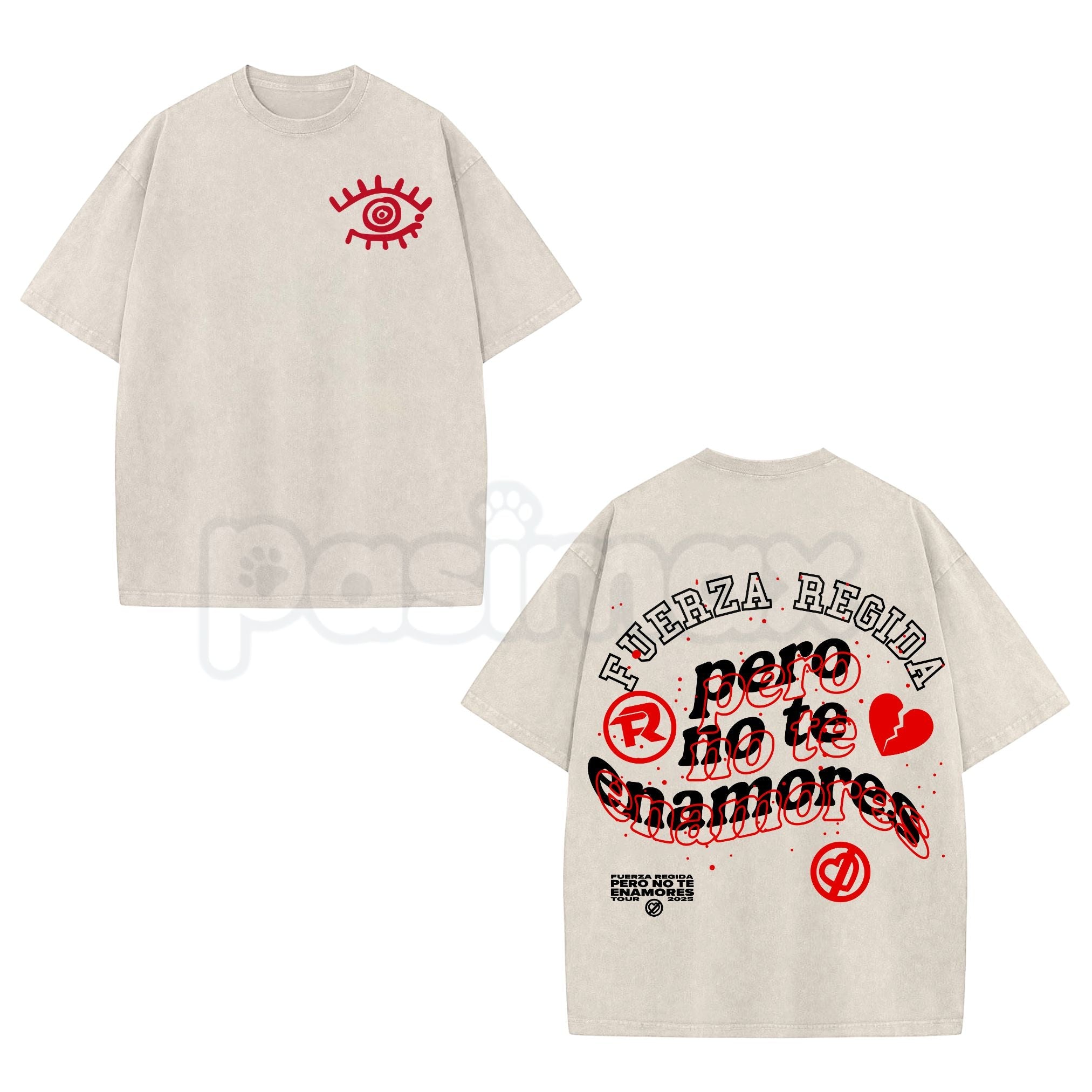 Vintage Fuerza Regida "Pero No Te Enamores" T-Shirt – 6.2 oz Graphic Tee, Corridos Tumbados Merch