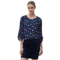 Pleione Women's 3/4 Sleeve Multi Layered Cuff Blouse