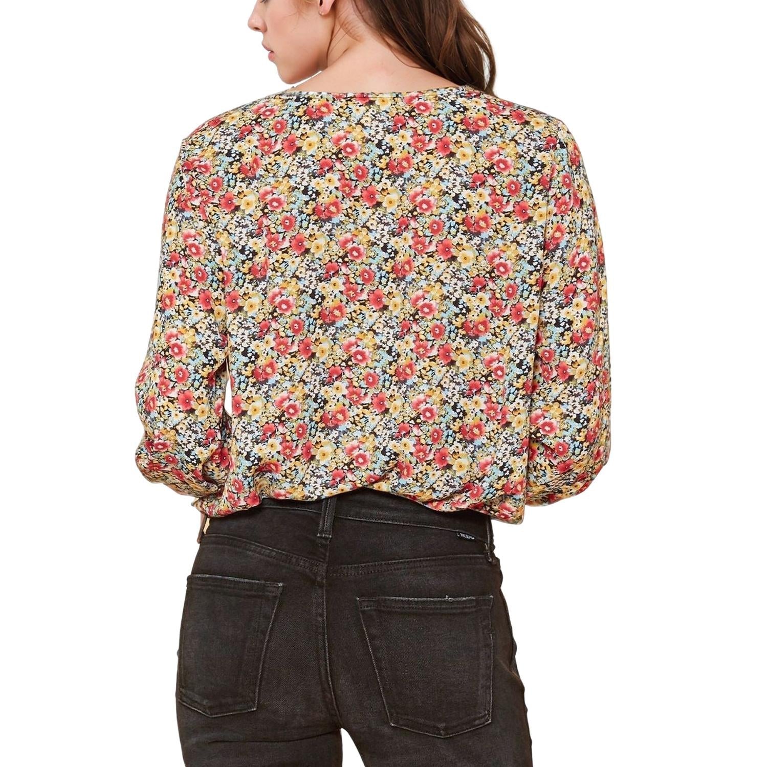 Pleione Women's V-Neck Printed Bodysuit