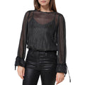 Women's Lurex Yoryu Split Back Bodysuit In Black