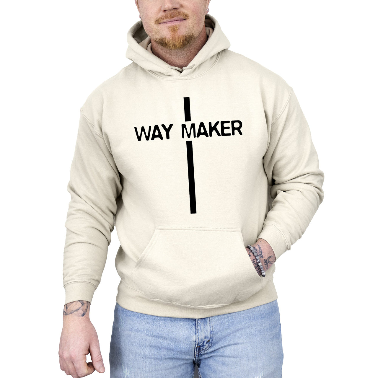 Way Maker Faith Cross Christian Jesus Gospel Religious Hoodie For Faithful Believers And Everyday Worship