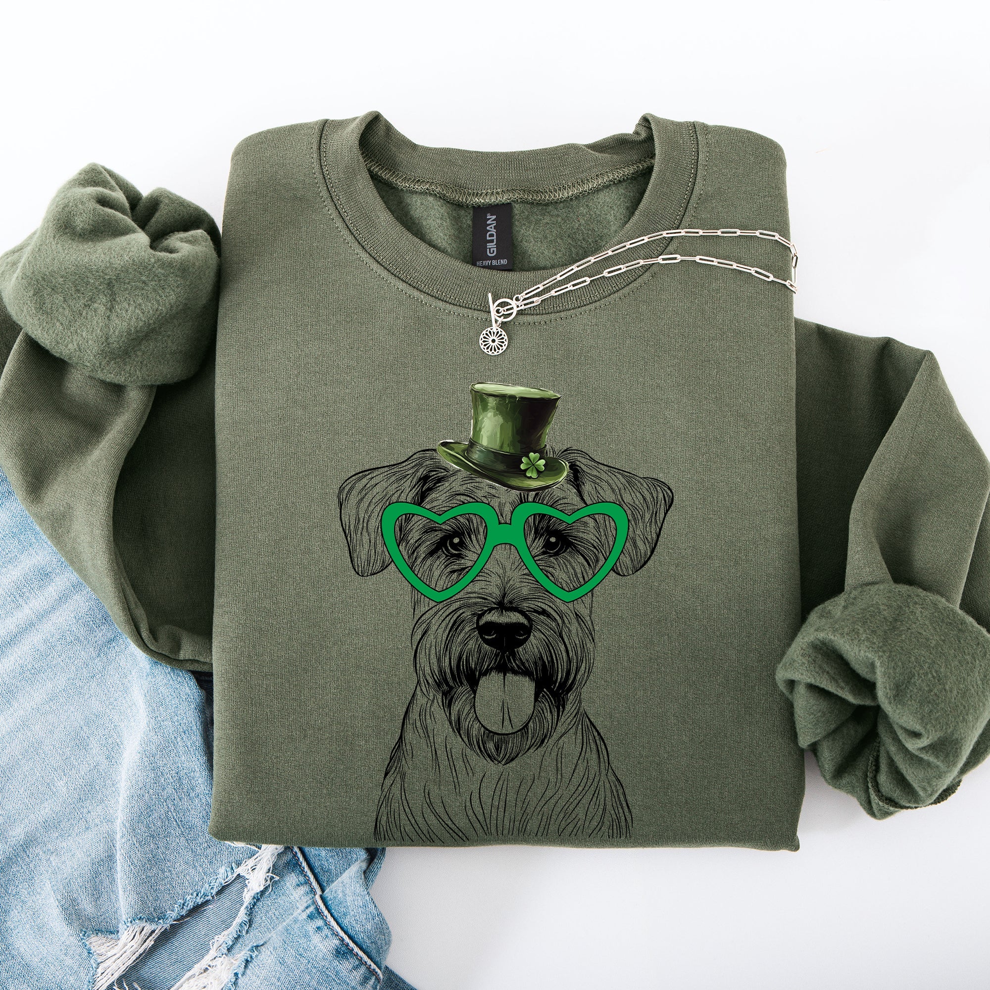Wheaten Terrier Adorable Dog St Patrick's Day Lucky Irish Heritage Cozy Sweatshirt