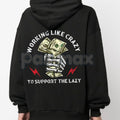"Working Like Crazy To Support The Lazy" Hoodie – Funny Slogan Pullover, Hard Worker Statement Apparel, Unisex
