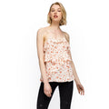 Women's Fall Garden Asymmetrical Ruffle Camisole In Coral Gold