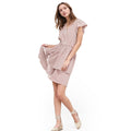 Pleione Women's Ruffle Checkered Dress