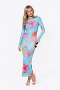Alia Dress (Blue Coral)