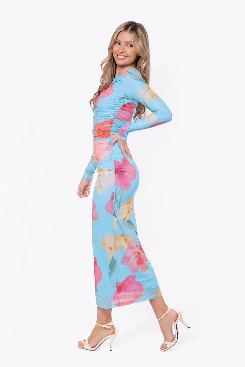 Alia Dress (Blue Coral)