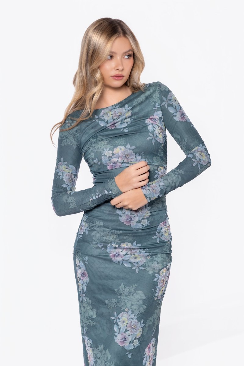 Alia Dress (Green Flower)