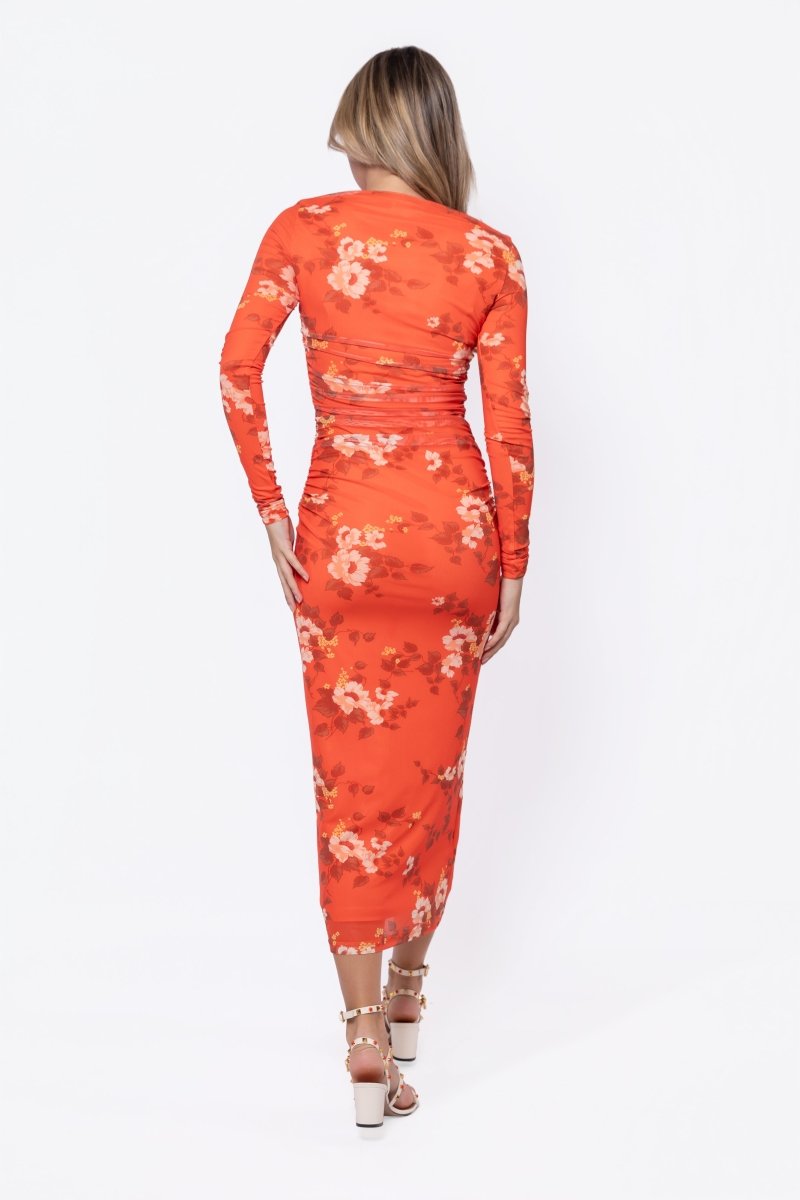 Alia Dress (Orange Flower)