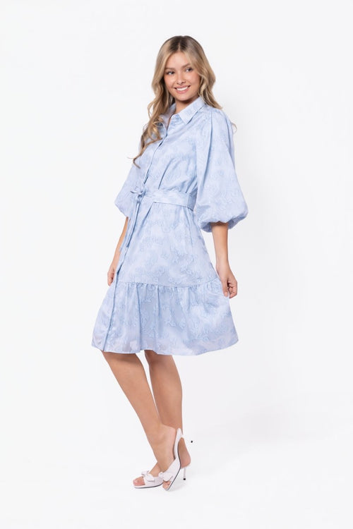 Allie Dress Short Sleeve 41" (Light Blue)