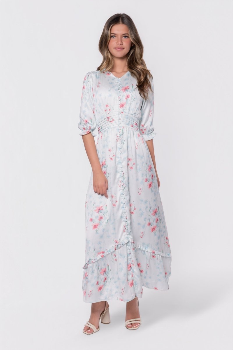 Amelia Dress (Ivory Ground)