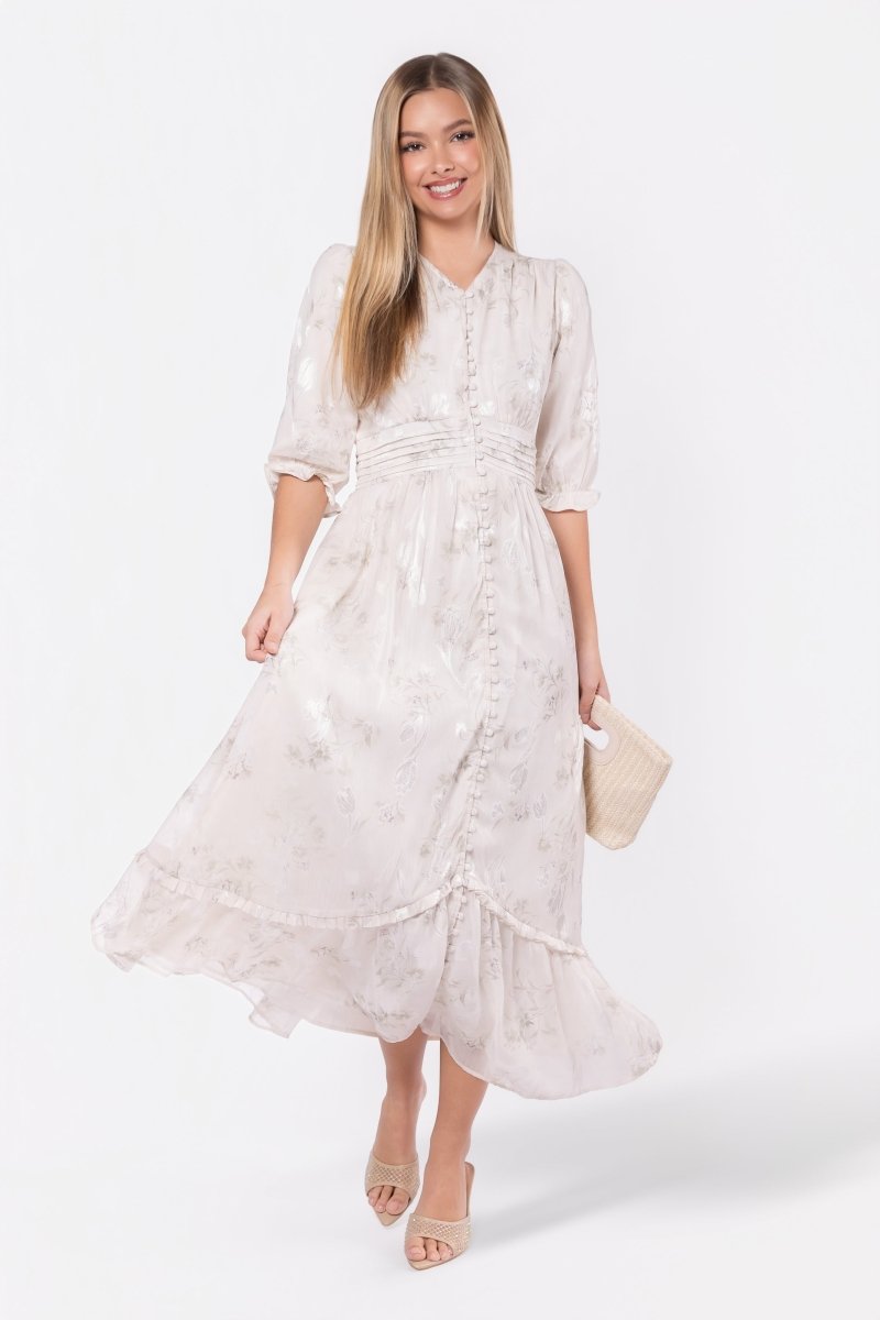 Amelia Dress (Sage Flower)