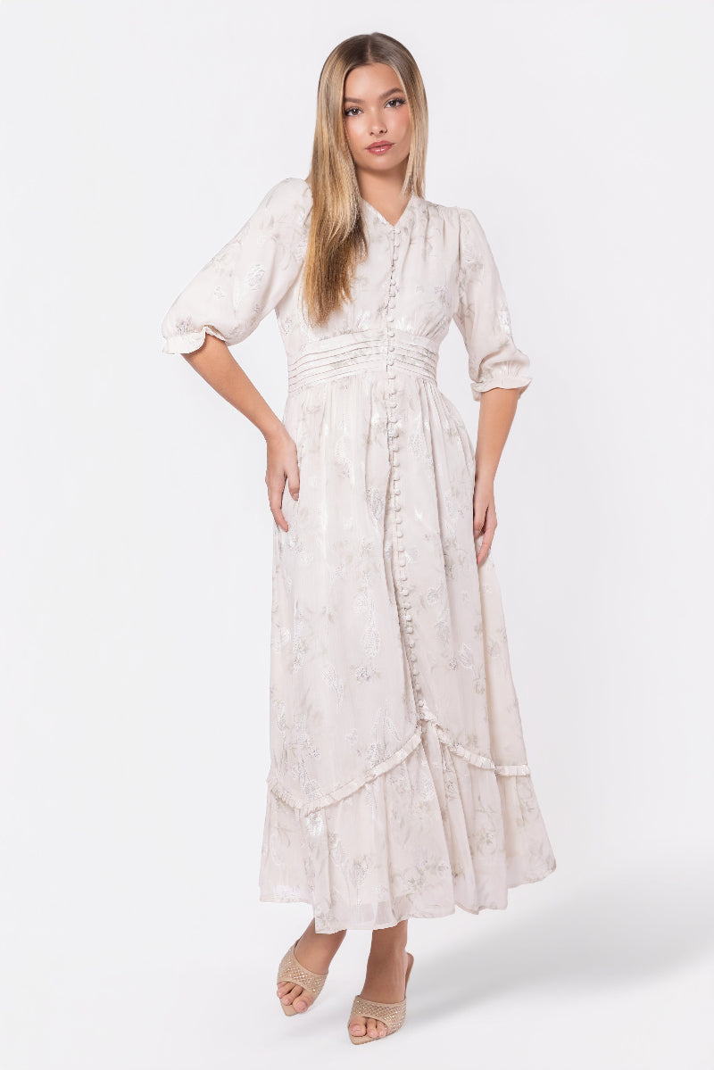 Amelia Dress (Sage Flower)
