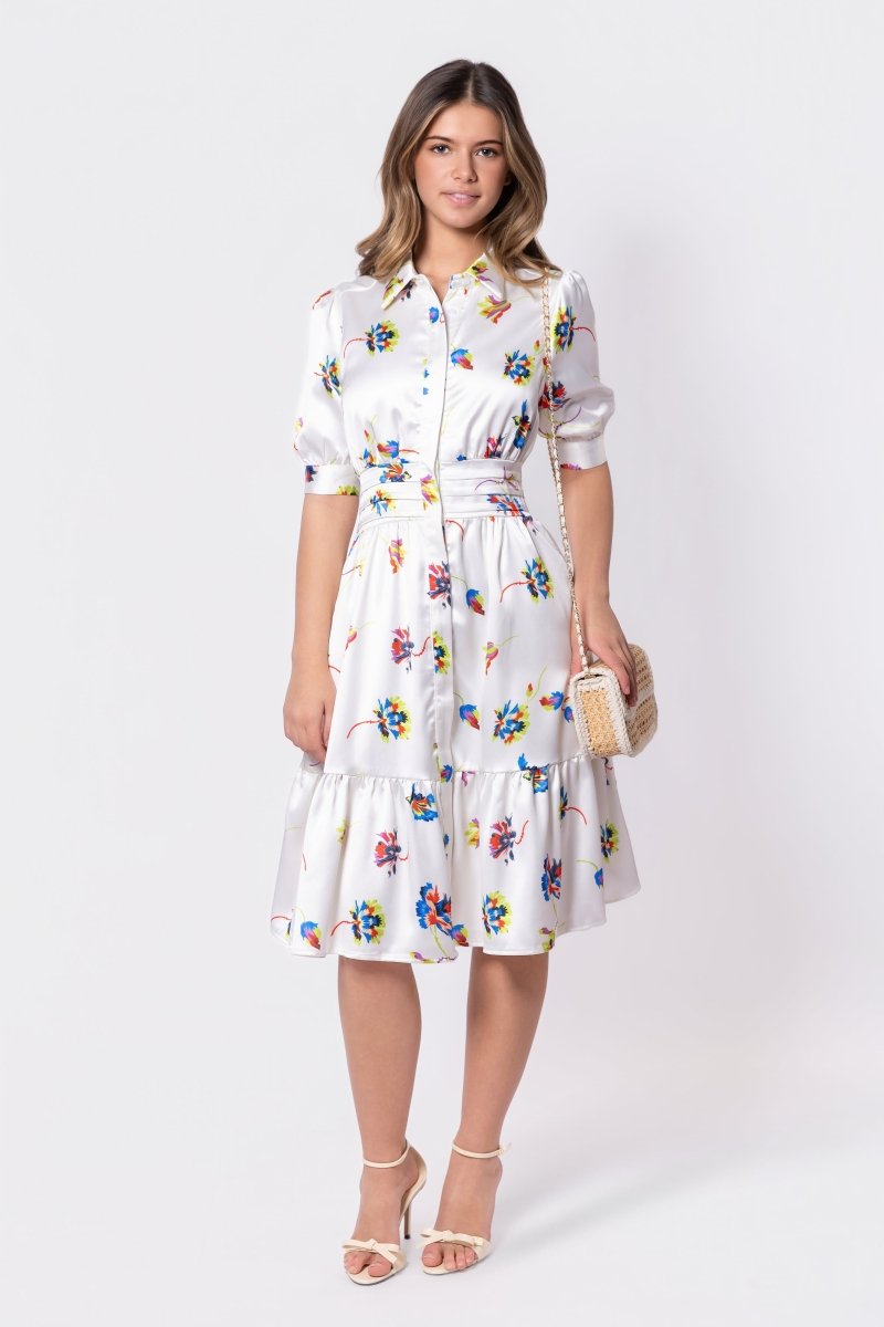 Annie Dress 42" (Ivory Ground)