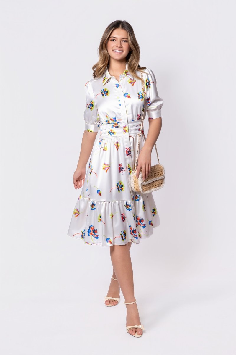Annie Dress 42" (Ivory Ground)