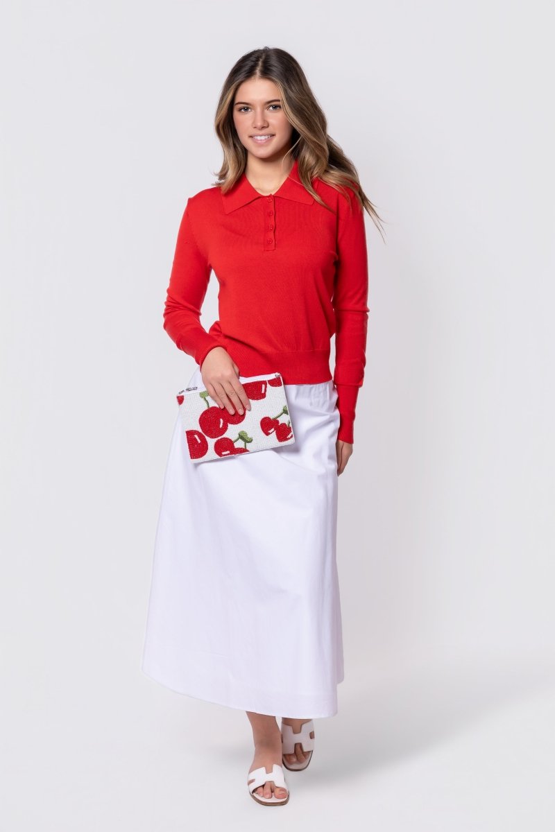Aria Top (Red Pink)