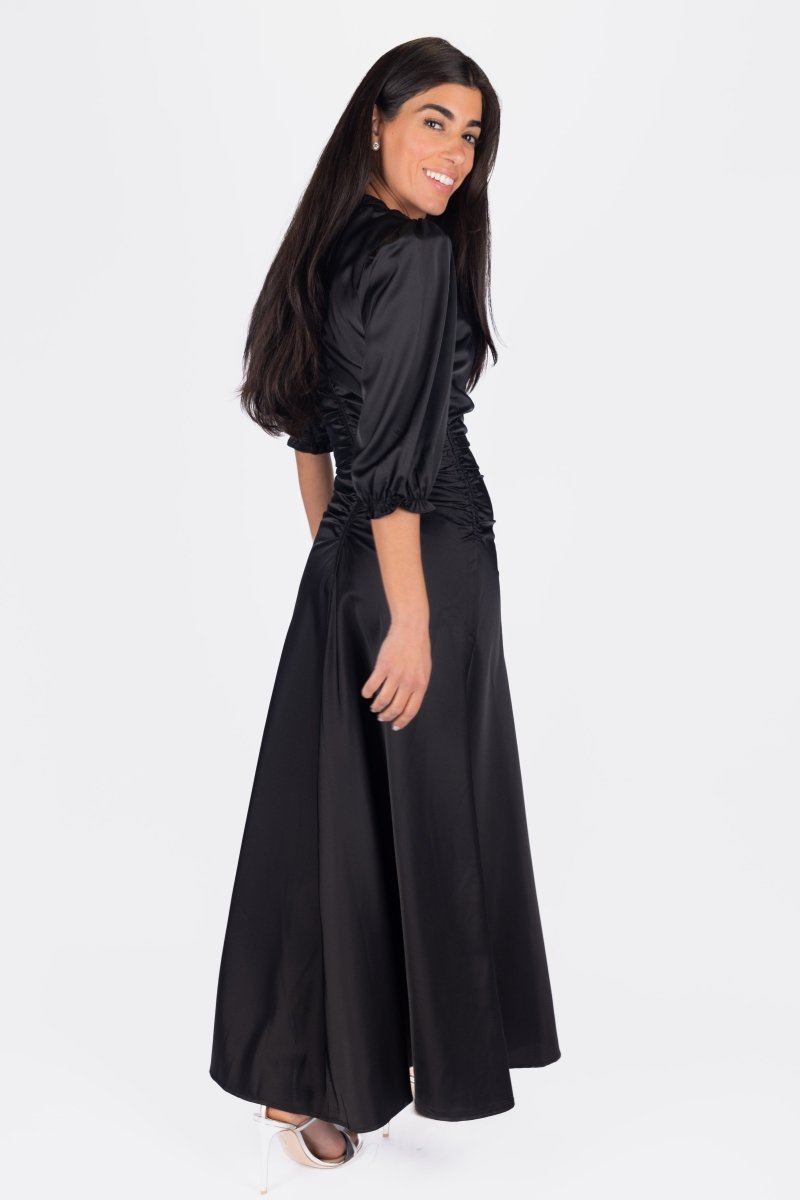 Audrey Dress Short Sleeve (Black Solid)