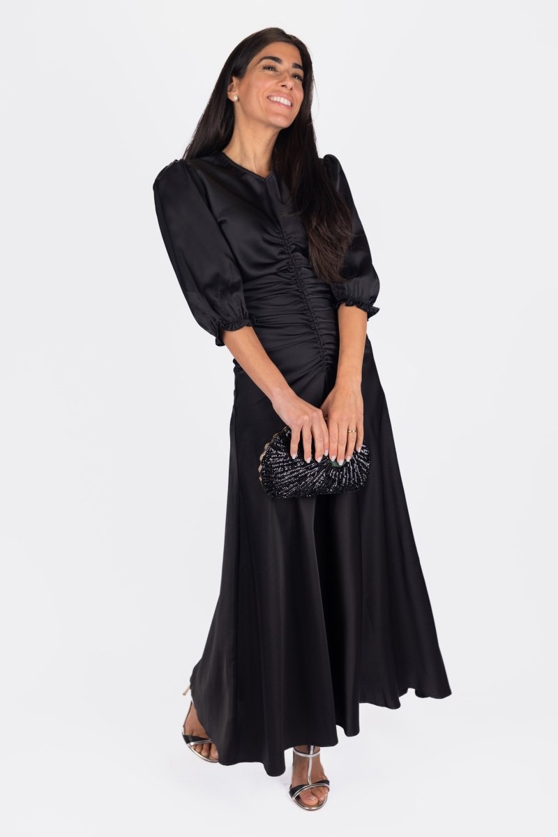 Audrey Dress Short Sleeve (Black Solid)