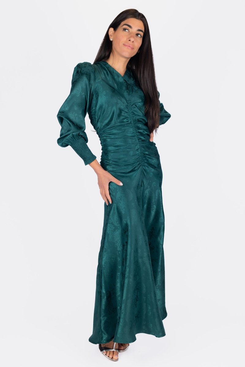Audrey Dress Long Sleeve (Green)
