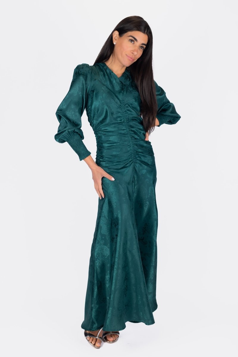 Audrey Dress Long Sleeve (Green)