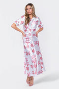 Audrey Dress Short Sleeve (Ivory Pink)