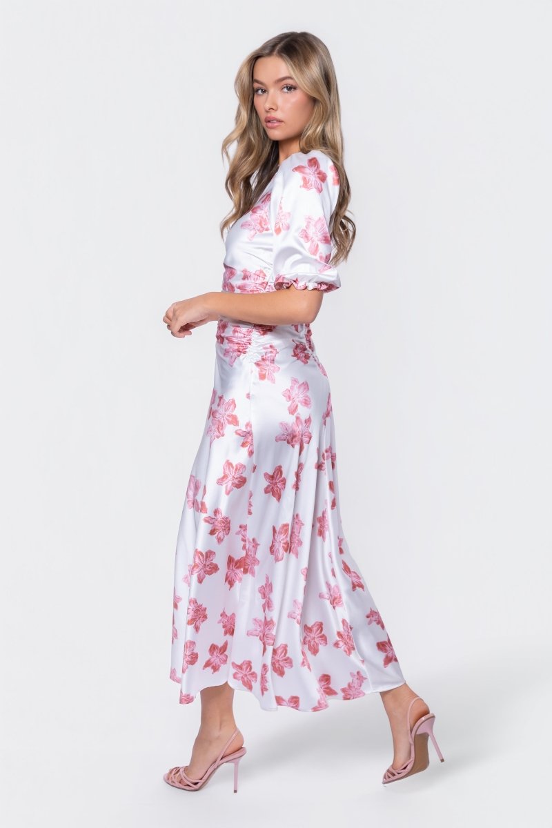 Audrey Dress Short Sleeve (Ivory Pink)