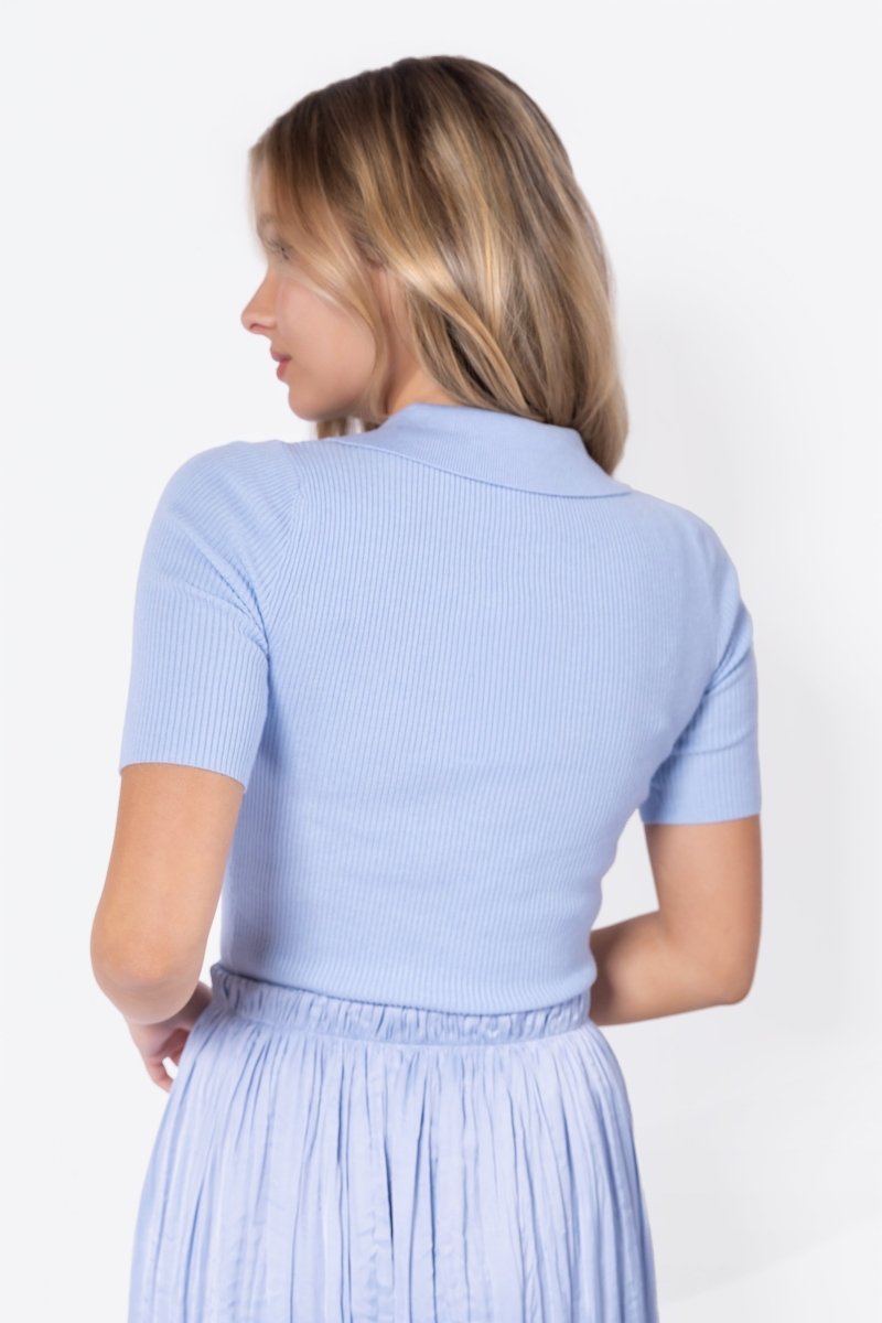 Bailey Top Short Sleeve (Light Blue)