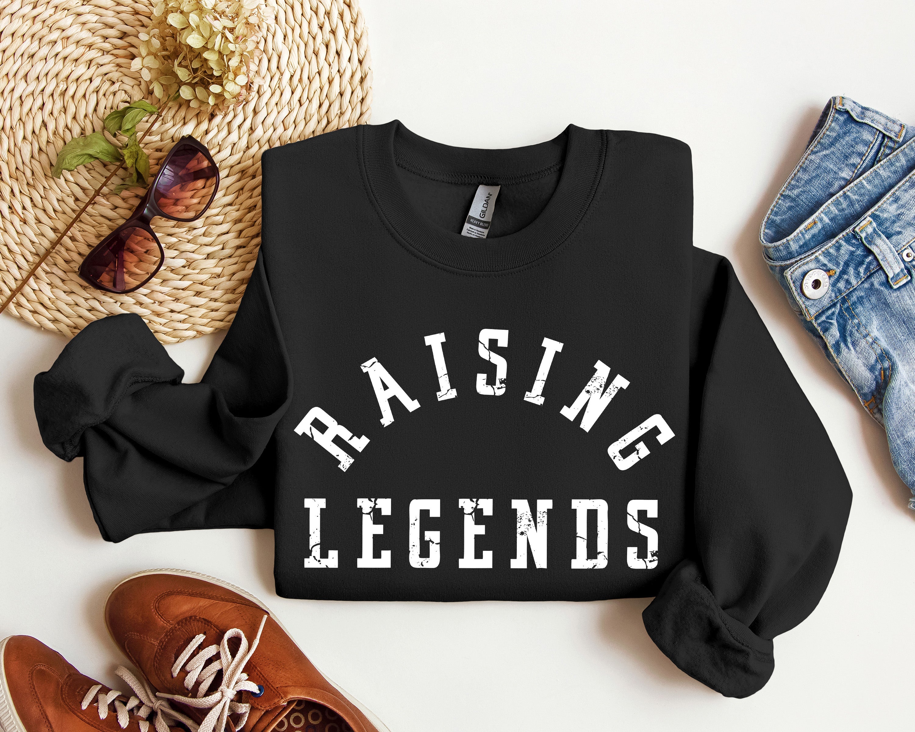 Raising Legends Mother's Day Sports Mom Coach Father's Day Celebration Edition Sweatshirt