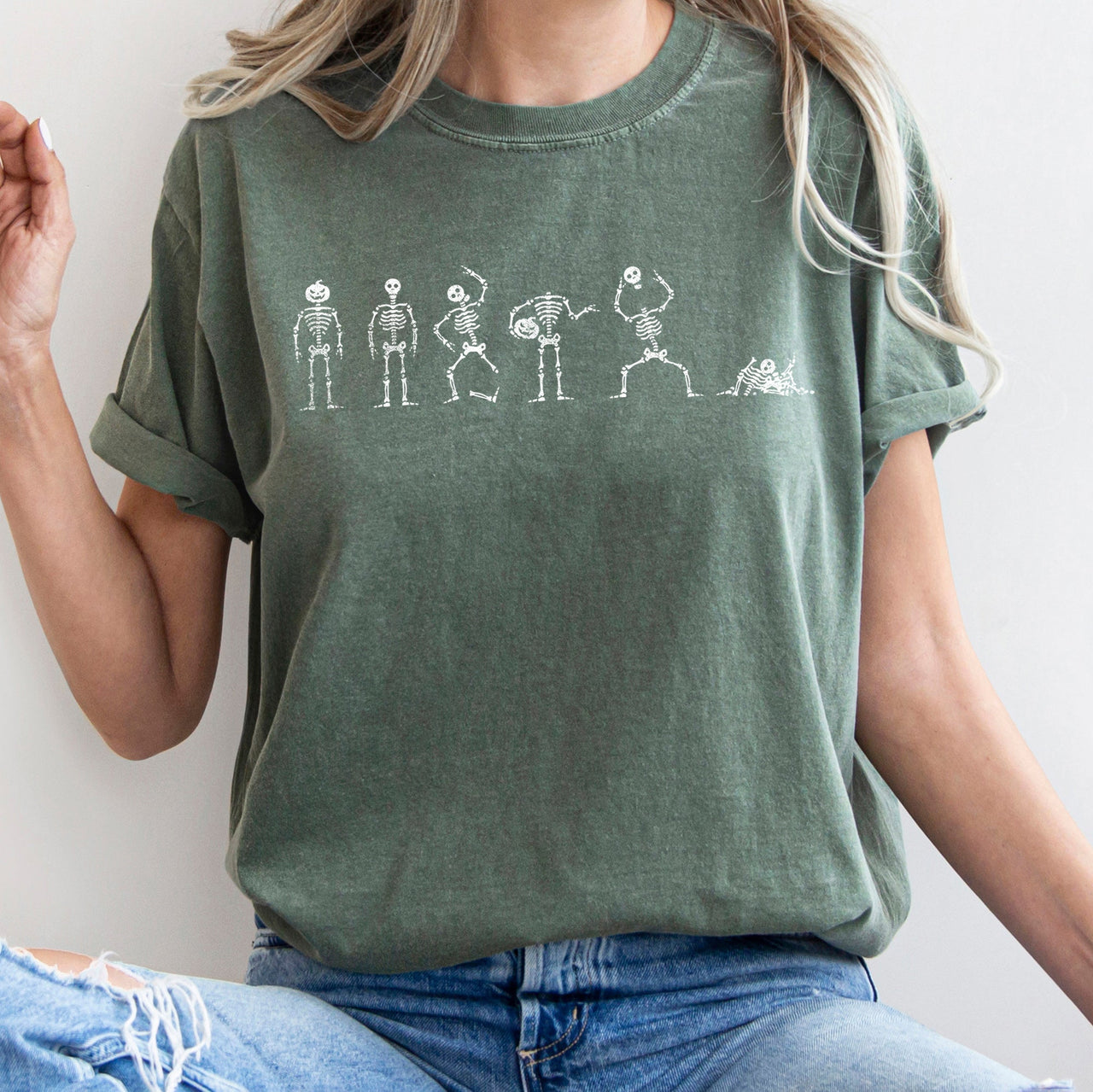 Six Dancing Skeletons Comfort Colors Tee