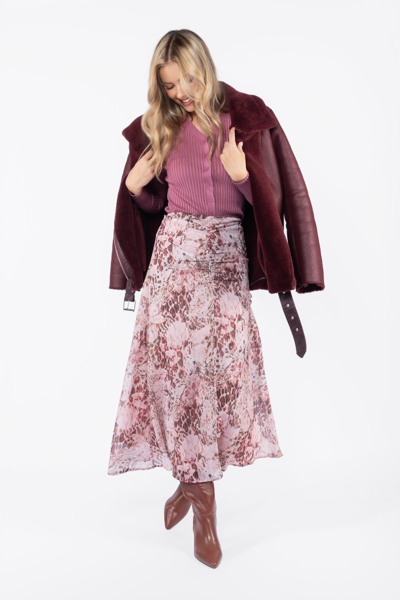 Calista Skirt (Pink Pattern)
