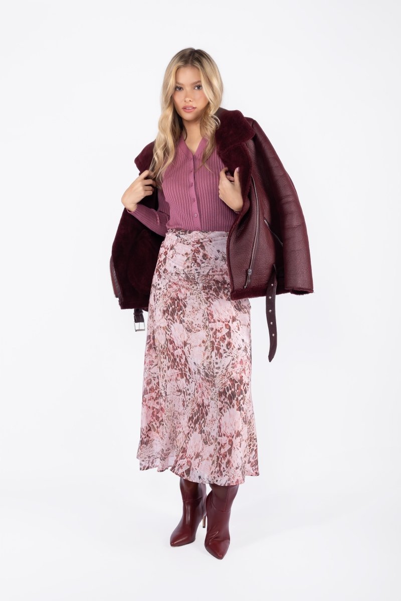 Calista Skirt (Pink Pattern)