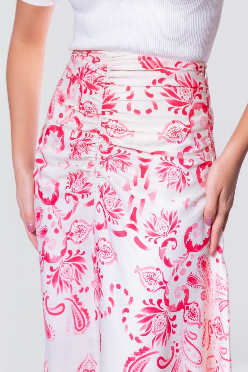 Calista Skirt (White/Pink)