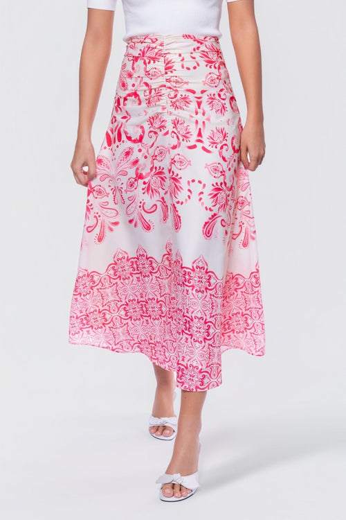 Calista Skirt (White/Pink)