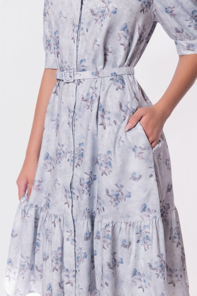 Celine Dress 42" (Light Blue Flower)