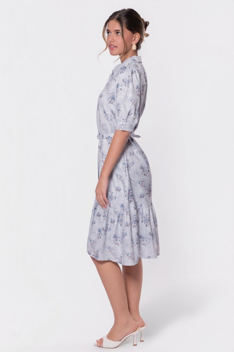 Celine Dress 42" (Light Blue Flower)
