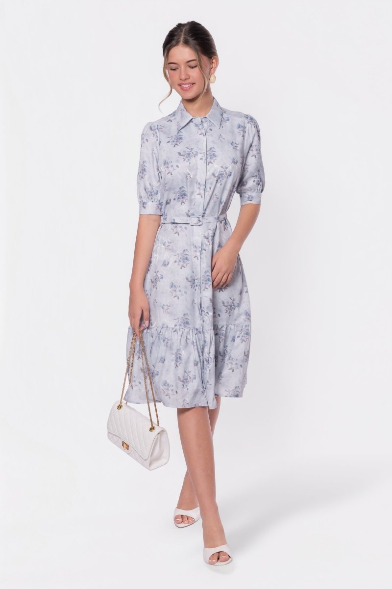 Celine Dress 42" (Light Blue Flower)