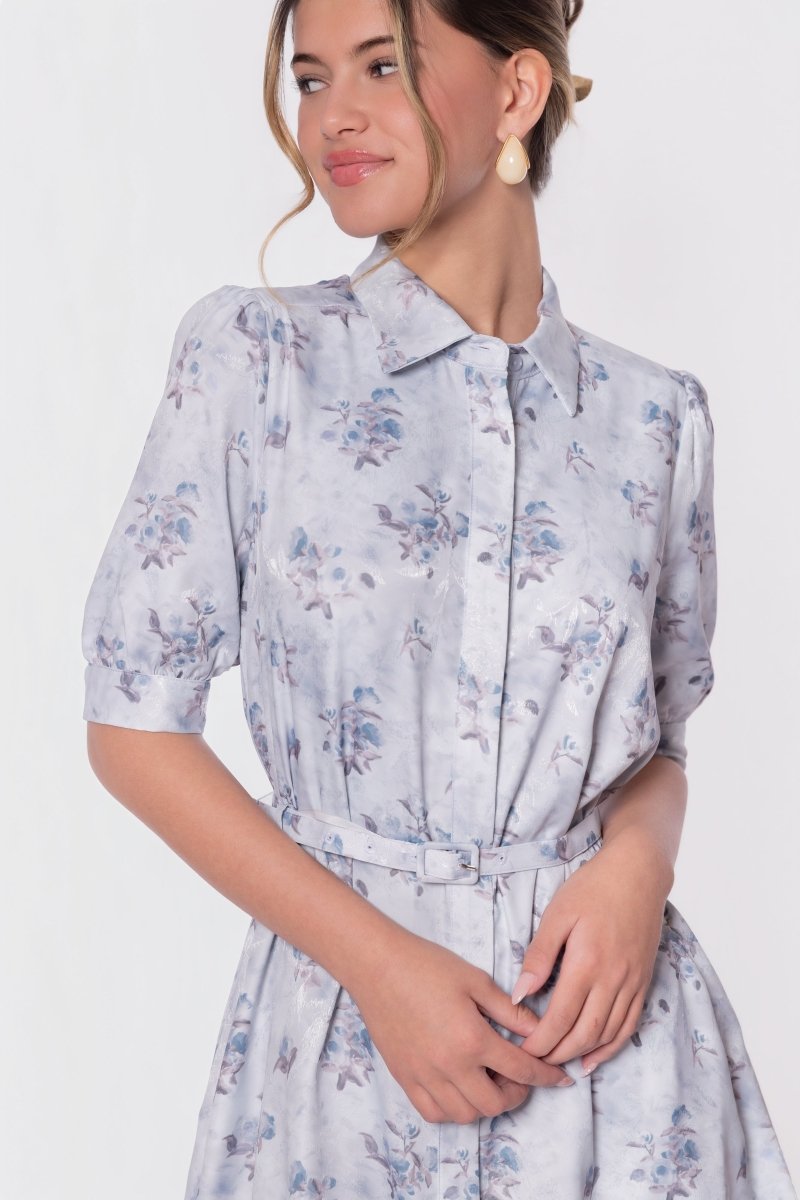 Celine Dress 42" (Light Blue Flower)