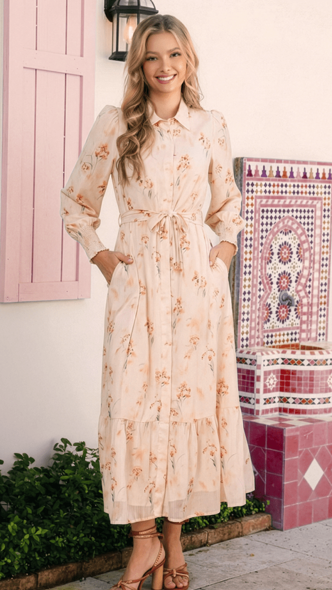 Connie Dress (Light Peach)