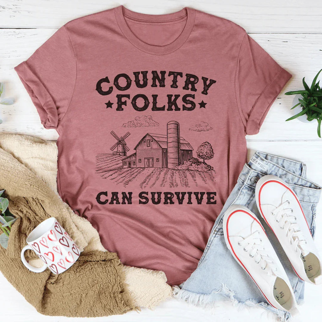 Country Folks Can Survive Tee