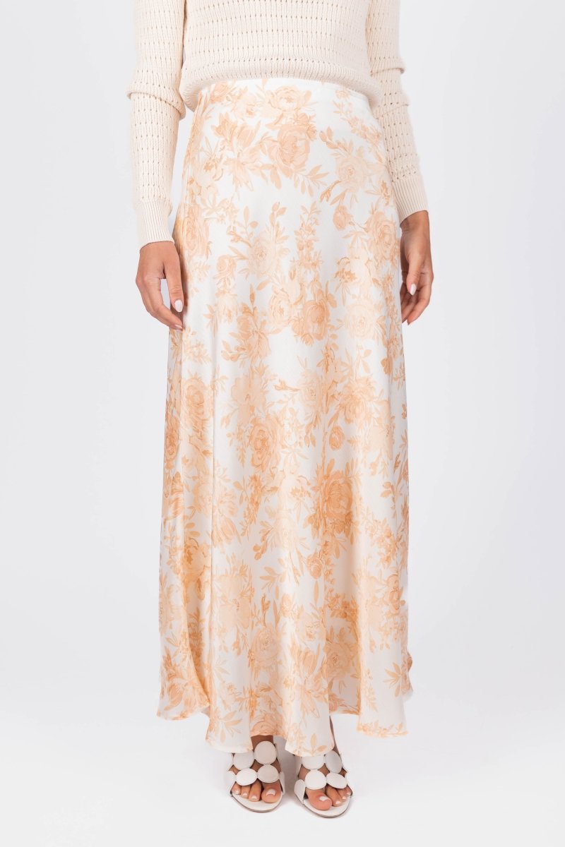 Dakota Skirt (Ivory/Peach)