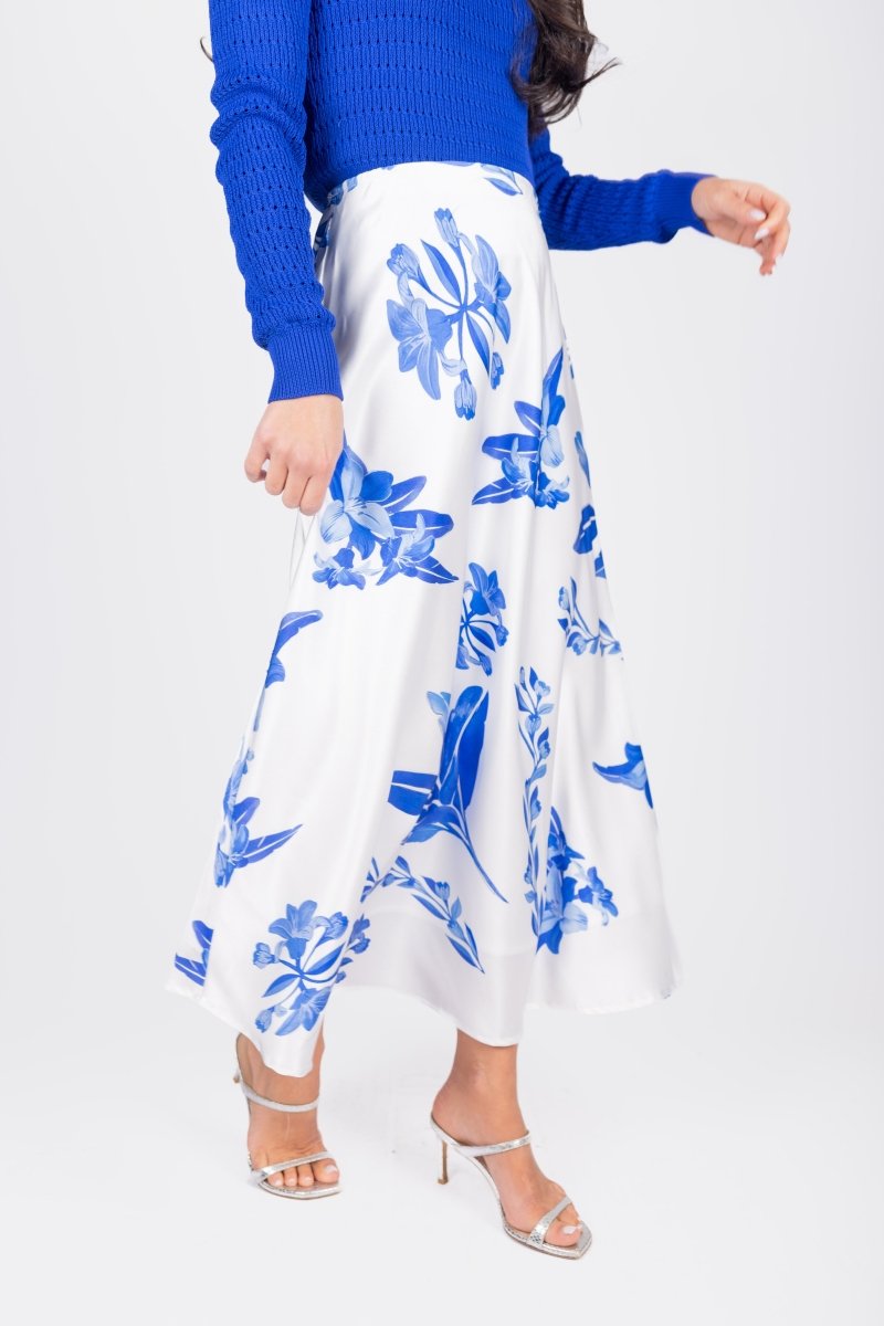 Dakota Skirt (White/Blue)