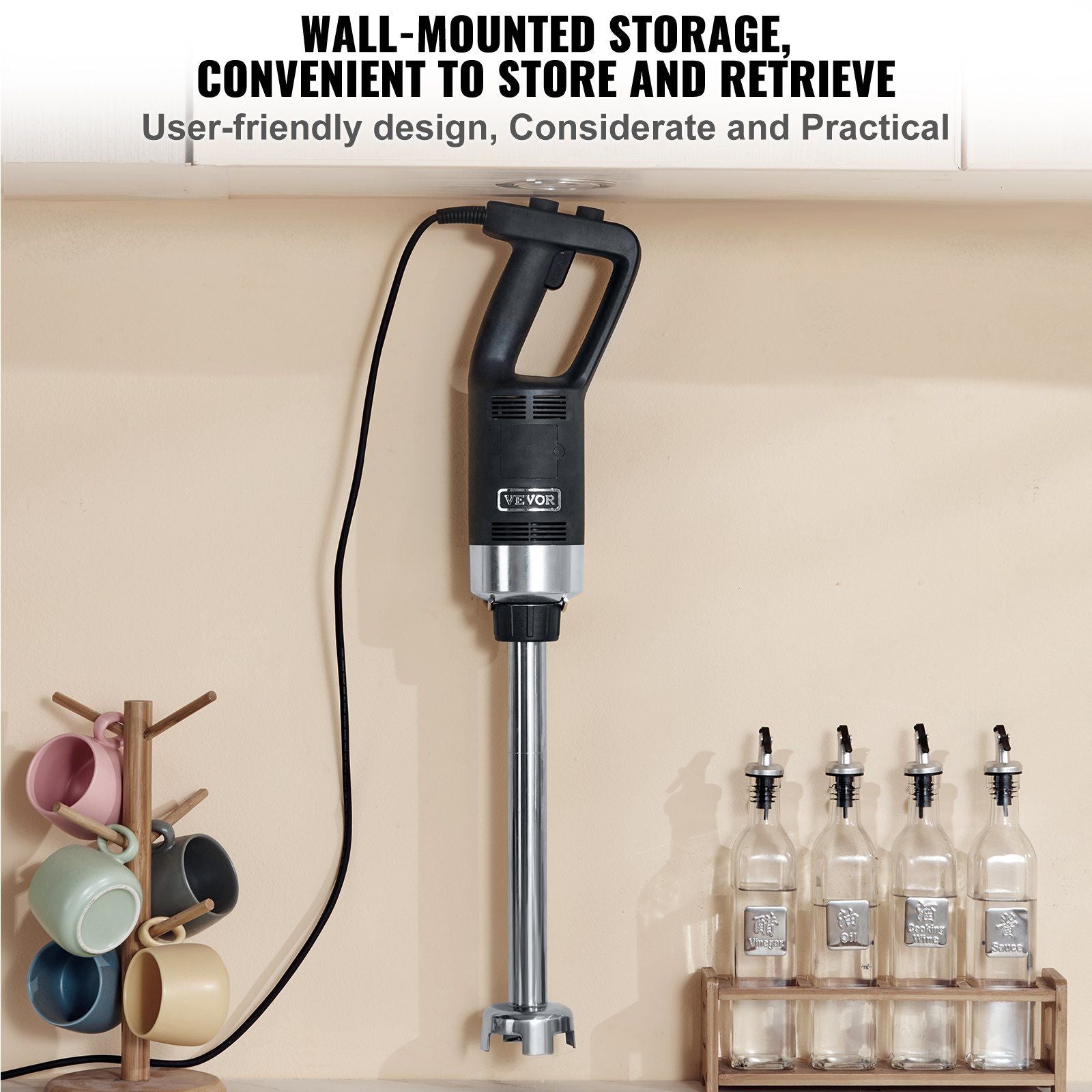 VEVOR Commercial Immersion Blender, 750W 20
