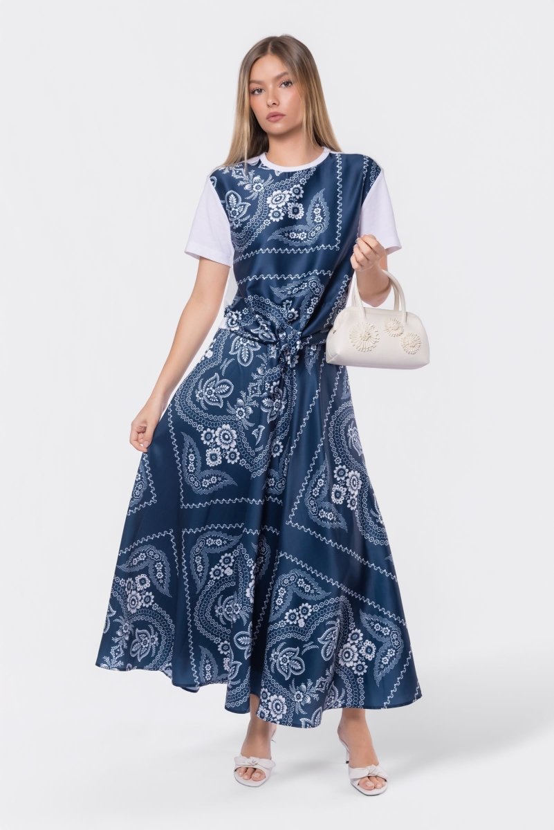 Ella Skirt 38" (Navy Ground)